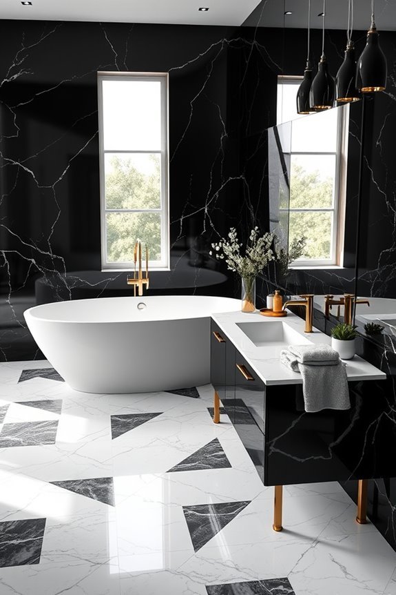 monochrome marble elegance contrast