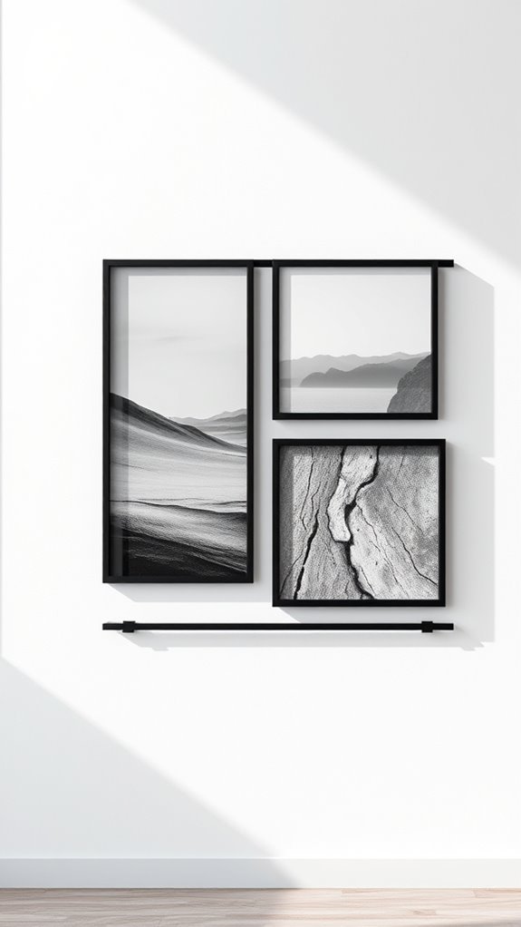monochrome wall arrangement ideas