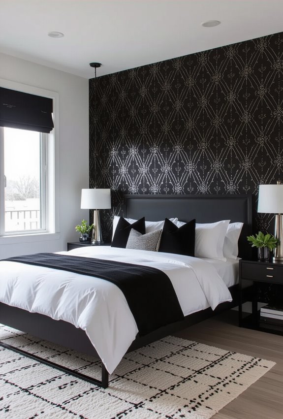 monochrome wallpaper with metallics