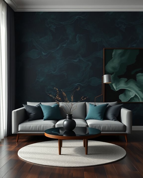 moody abstract wall elegance