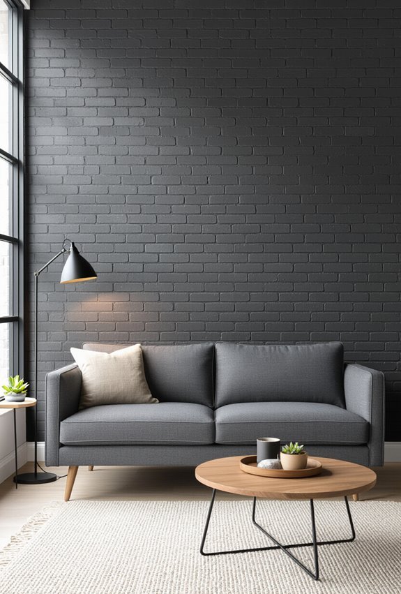 moody charcoal urban lounge