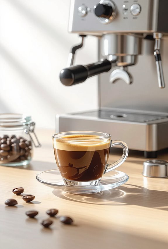 moody closeup espresso crema