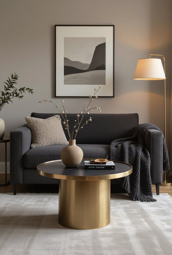 moody textured minimalist small space