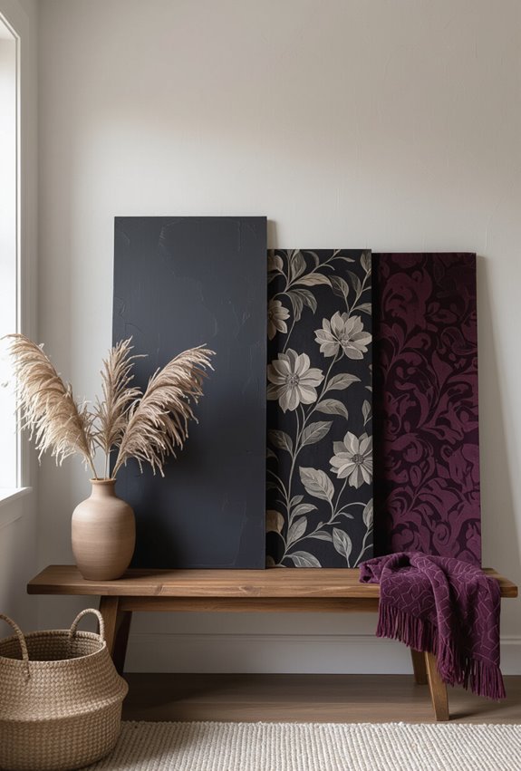 moody textured statement accent wall