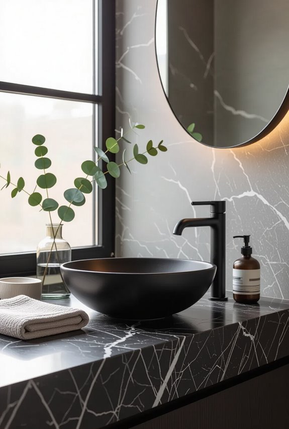 moody veined luxurious marble