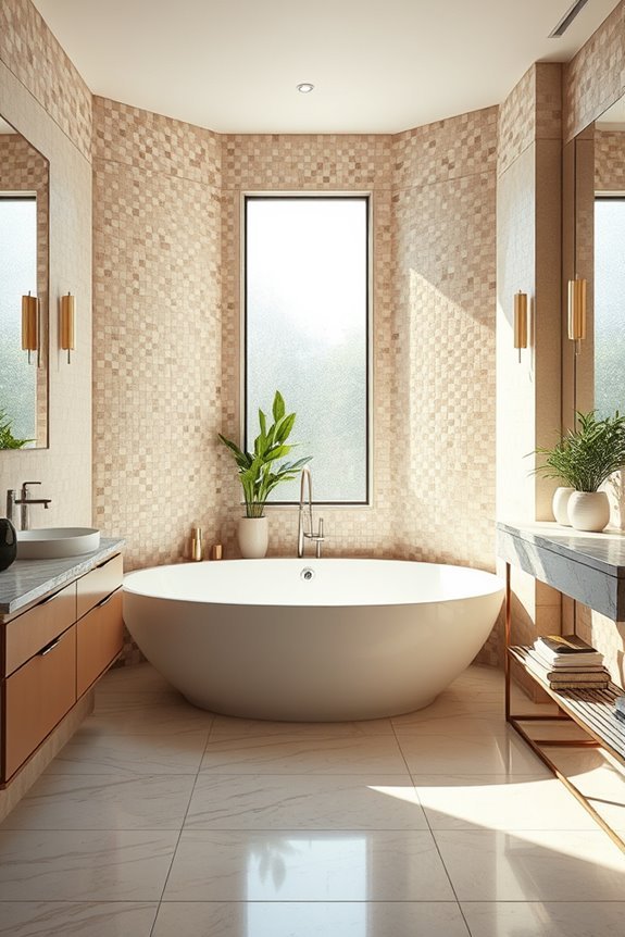 mosaic tile bathroom designs