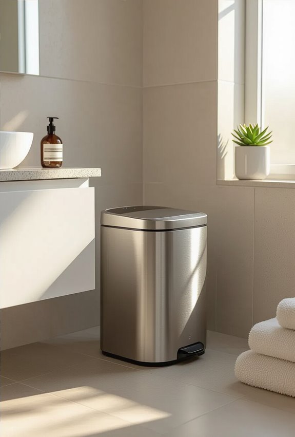motion sensor antimicrobial sanitary bin