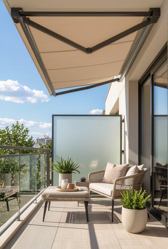 motorized retractable cassette awning