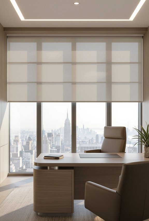 motorized shades with thermal curtains