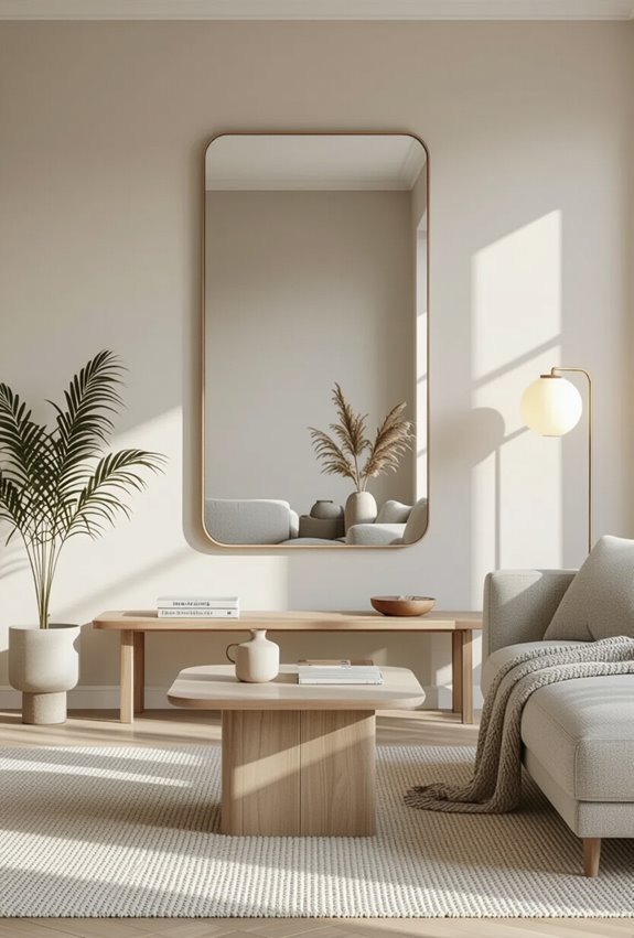 mount mirror at eye level