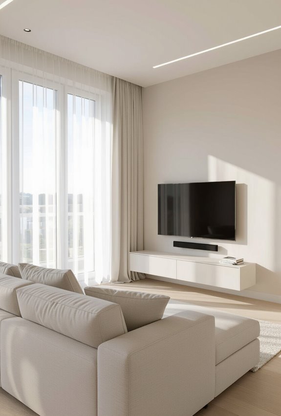 mount tv at eye level