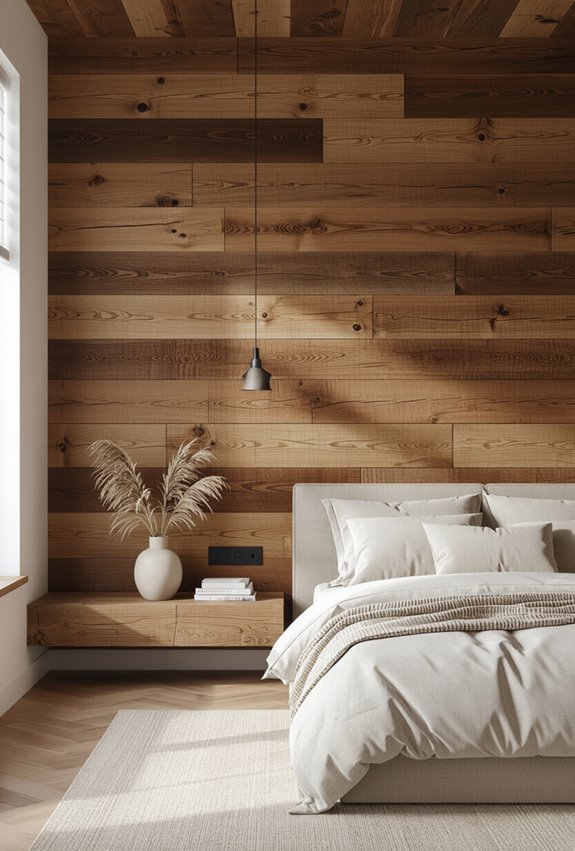 mount vertical reclaimed wood