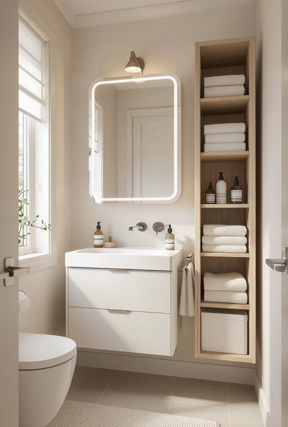 multi functional space saving bathroom furniture