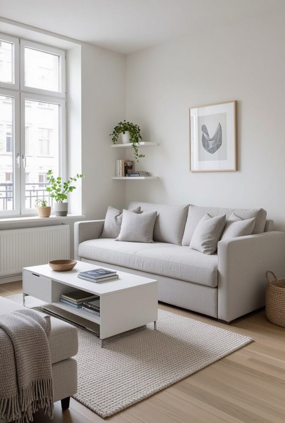 multifunctional furniture maximizes studio space