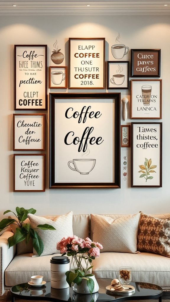 multilingual coffee wall art