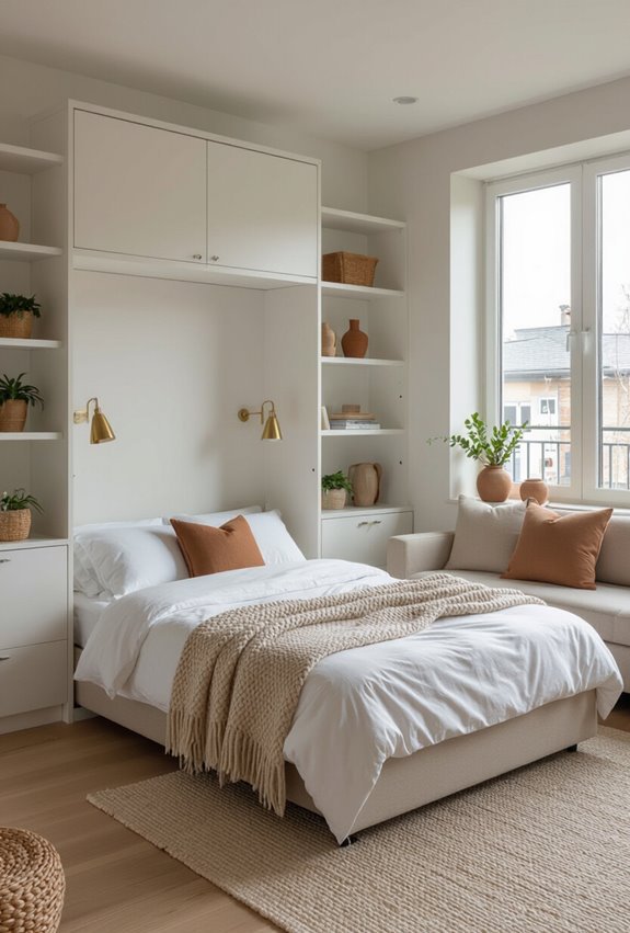 murphy bed folds into storage
