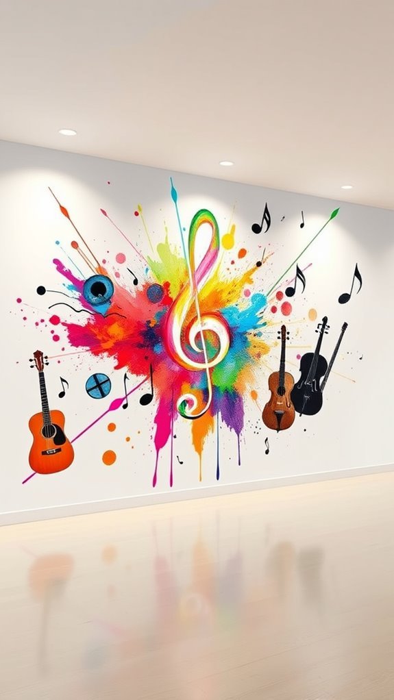 music inspired wall murals