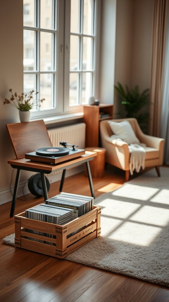 music listening station setup