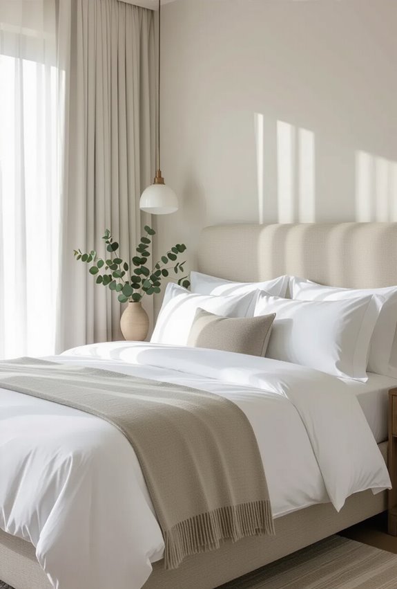 muted coastal neutral bedroom palette