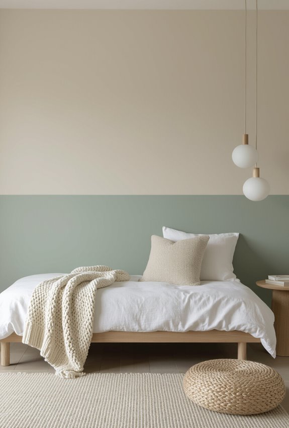 muted geometric color blocking decor
