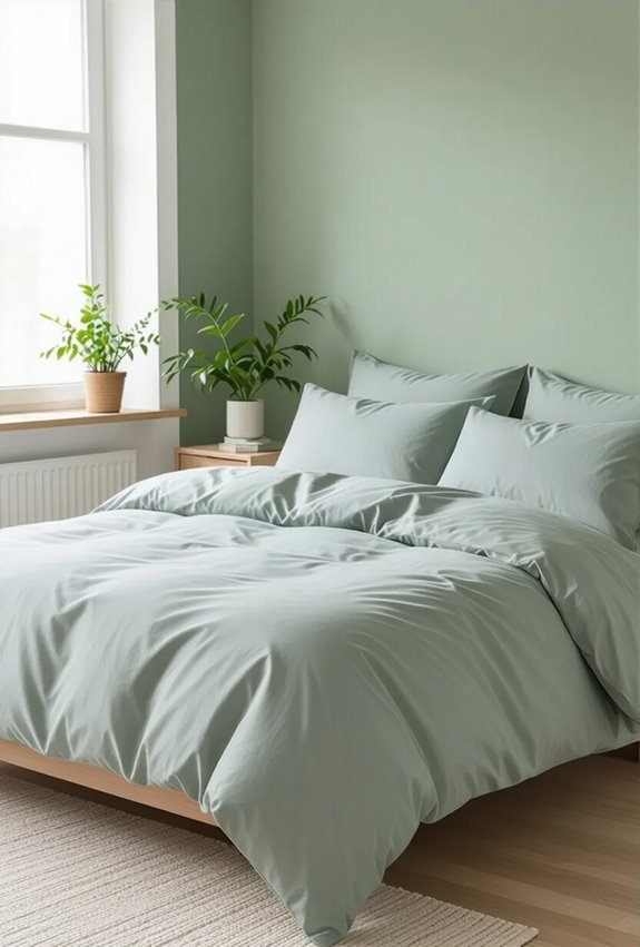 muted grey bedding ensemble