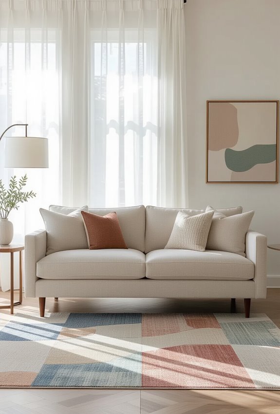 muted jeweltone watercolor rugs