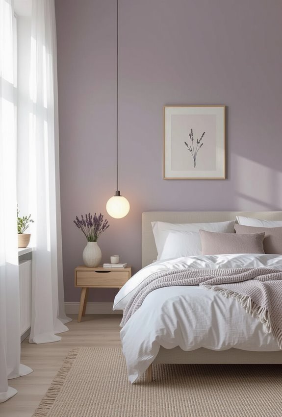 muted lavender bedroom retreat