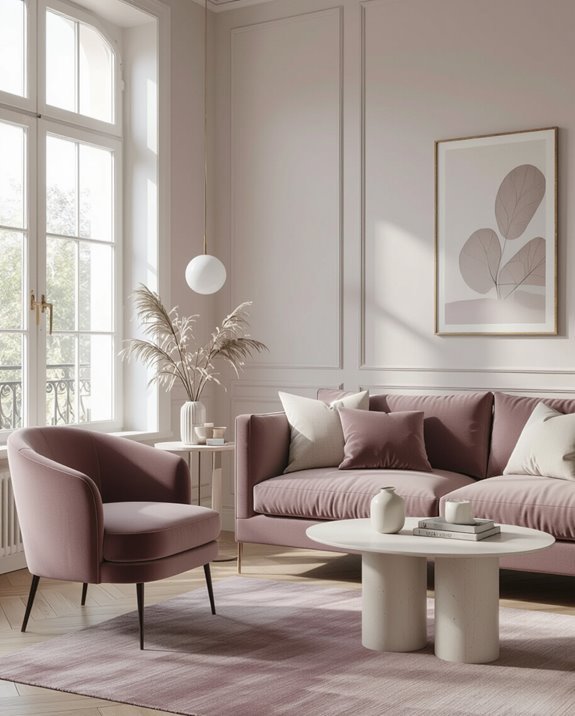muted mauve and ivory elegance