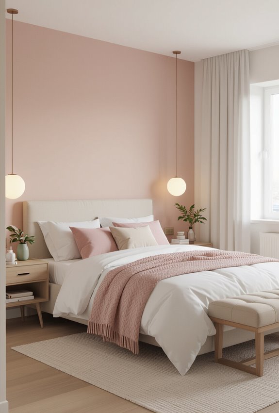 muted pink accent restraint