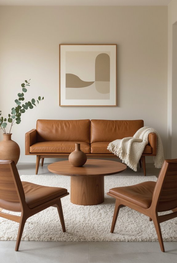 muted sculptural tapered leg serenity