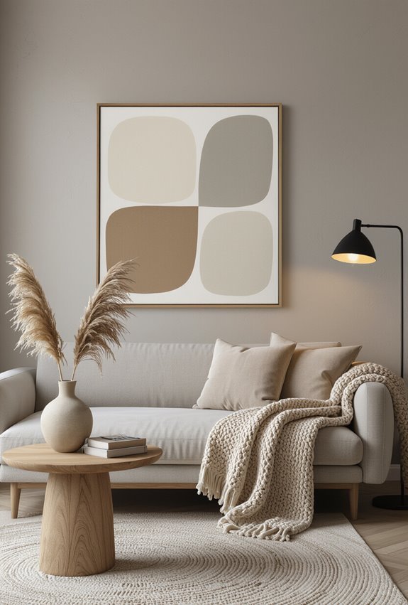 muted textured art arrangements