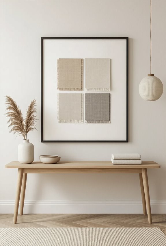 muted textured fabric swatch grid