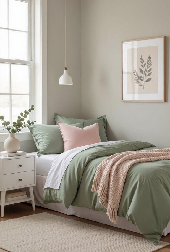 muted two to three hue palette
