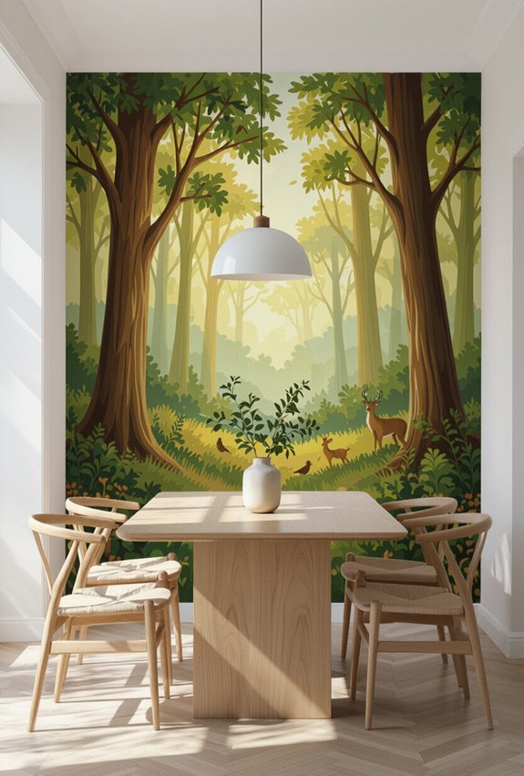 narrative cultural mural dining