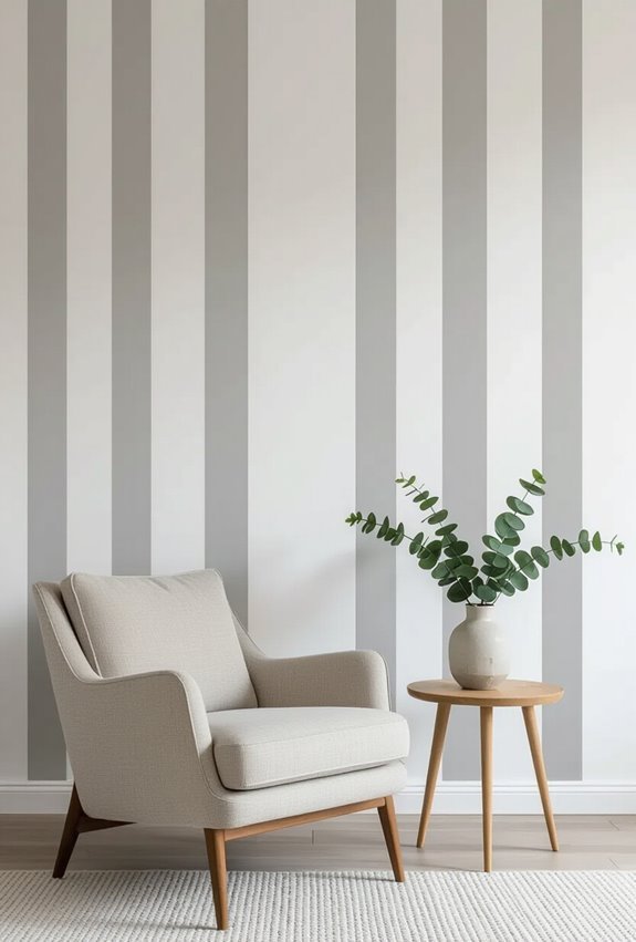narrow high contrast vertical stripes