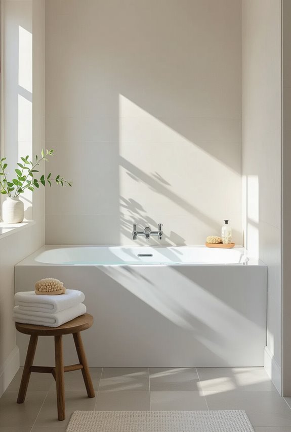 narrow space saving bathtub design