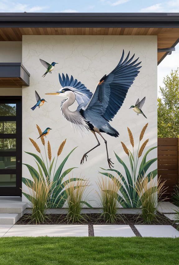 native wildlife mural details