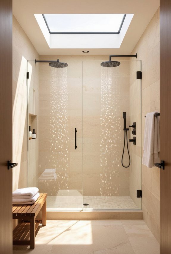natural daylight via skylights