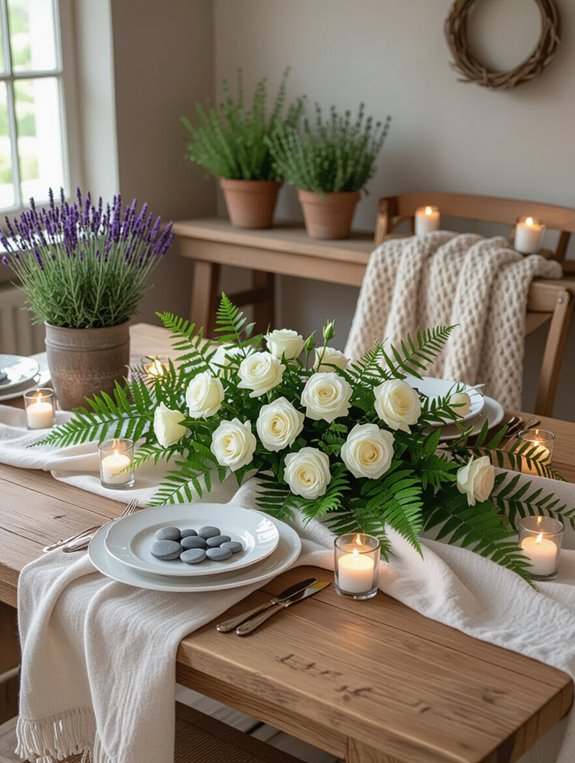 natural decor enhances ambiance