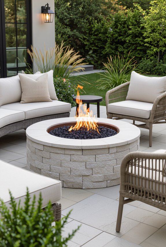 natural gas circular fire pit