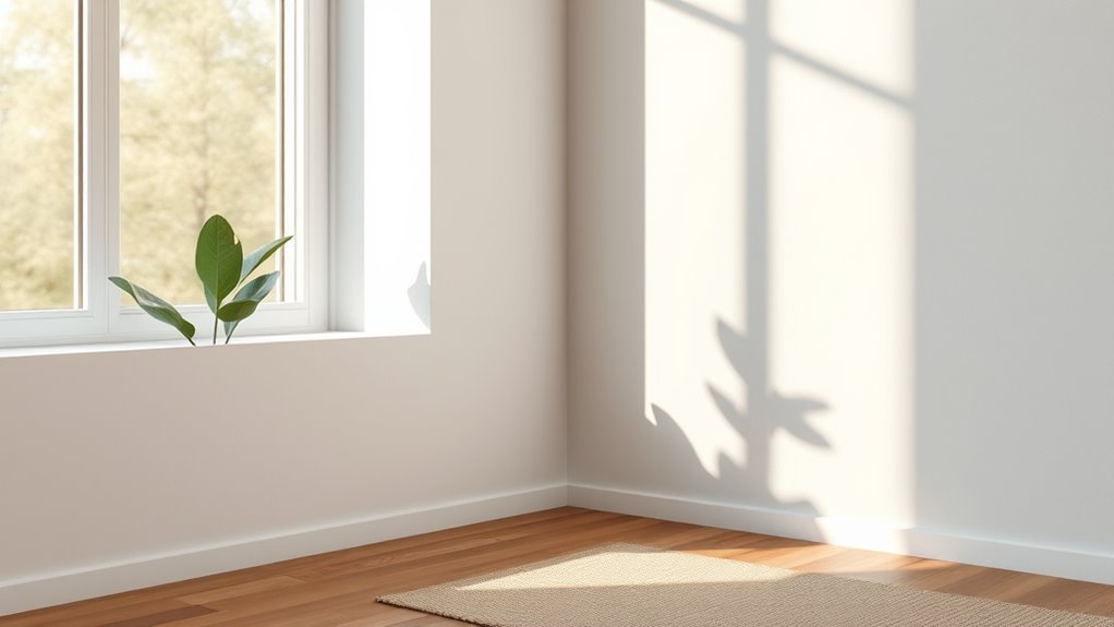 natural light alters wall tones