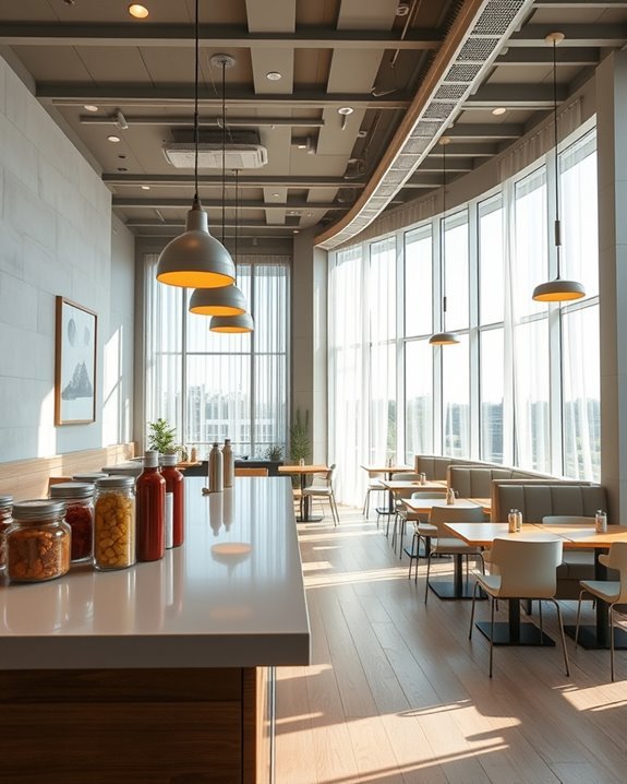 natural light enhances ambiance
