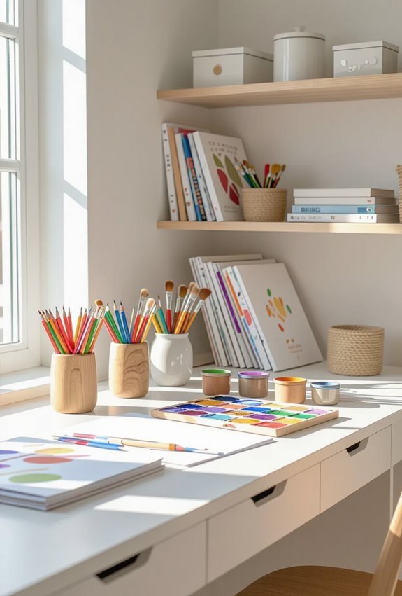 natural organized creative workspace