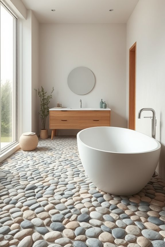 natural serene pebble flooring