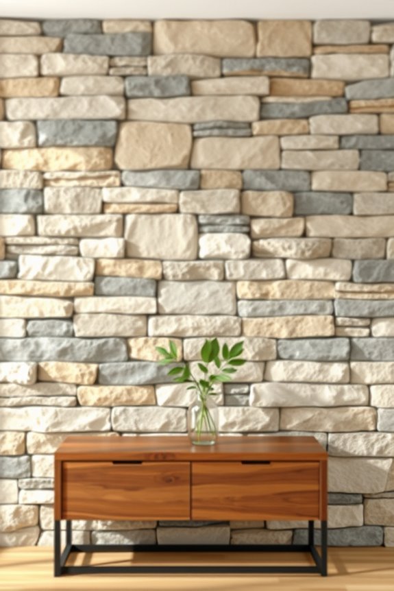 natural stone accent wall