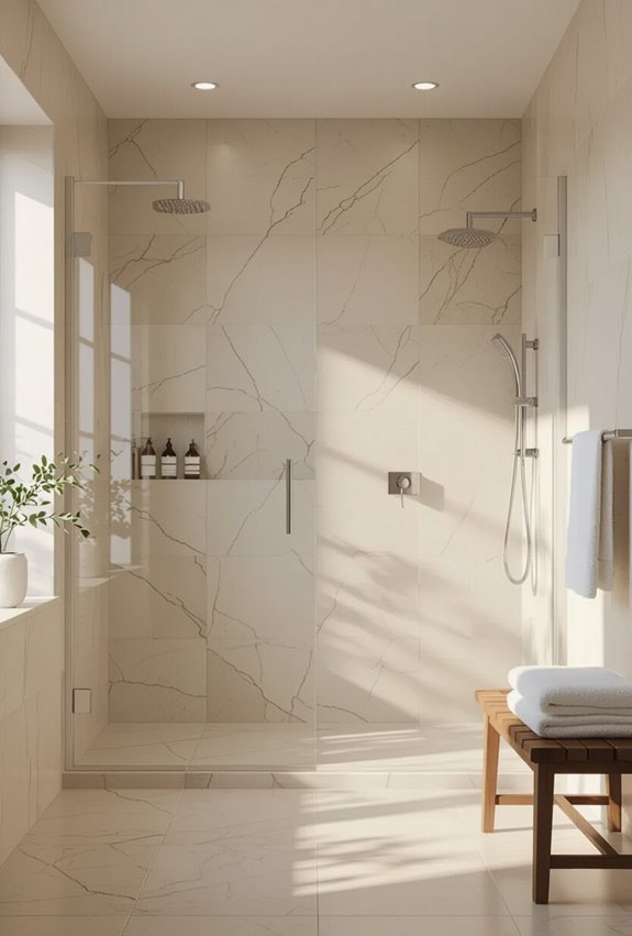 natural stone and glass