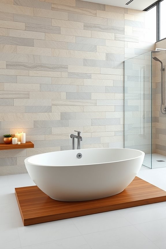 natural stone bathroom accent