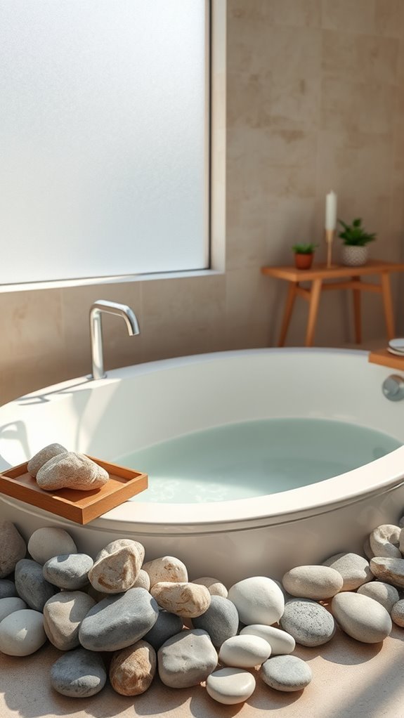 natural stone bathroom decor