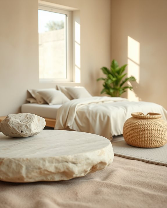 natural stone bedroom accents