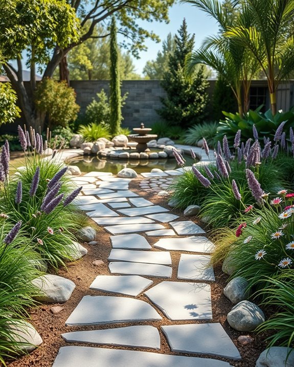 natural stone pathway design